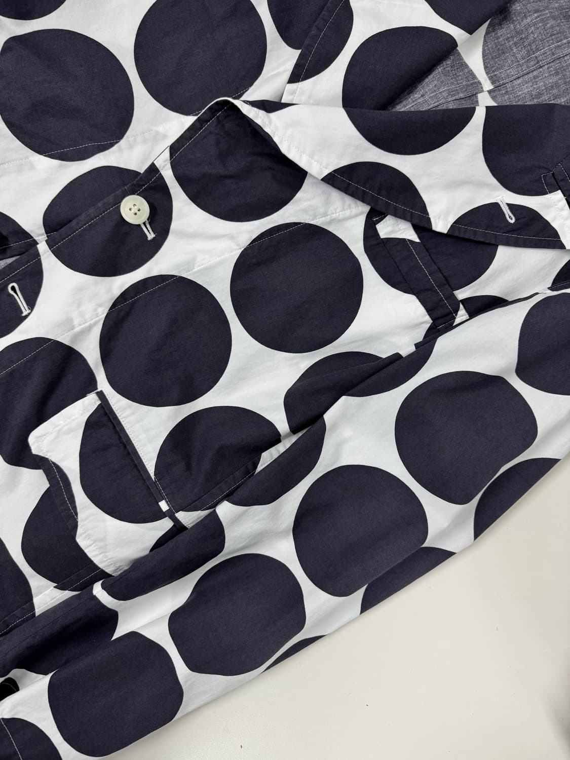 꼼데가르송 옴므플러스 01ss 투버튼 도트 자켓 M 상품이미지4