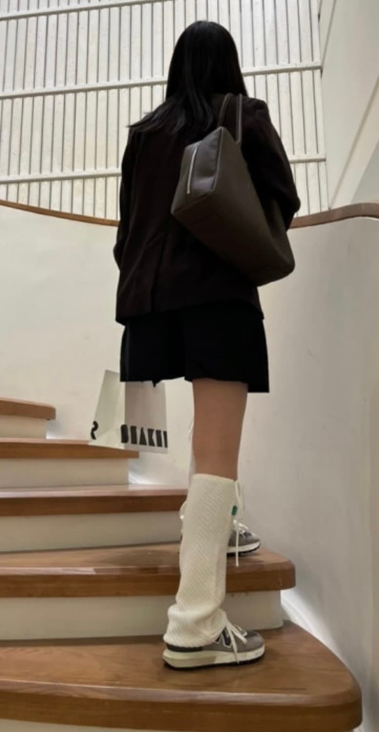 아모멘토 캐시미어 혼방 아이보리 레그워머 (F) 상품이미지4
