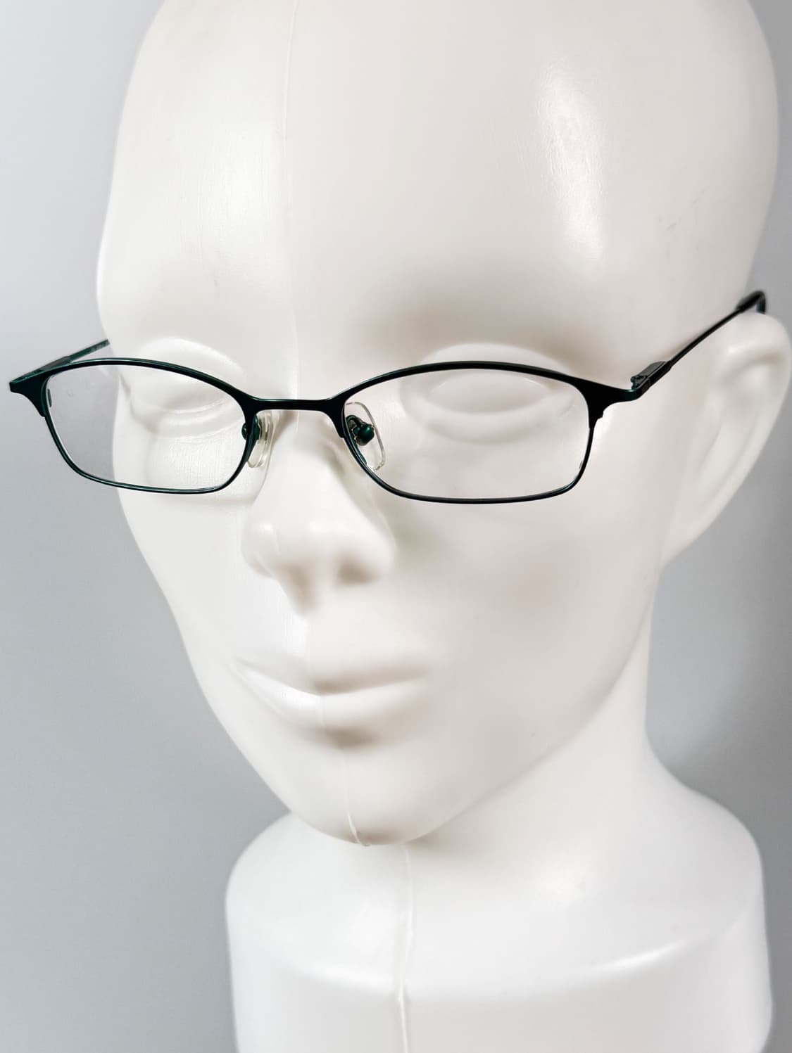 90s 독일제 NO NAME 그린 메탈 스퀘어 빈티지 안경 상품이미지8