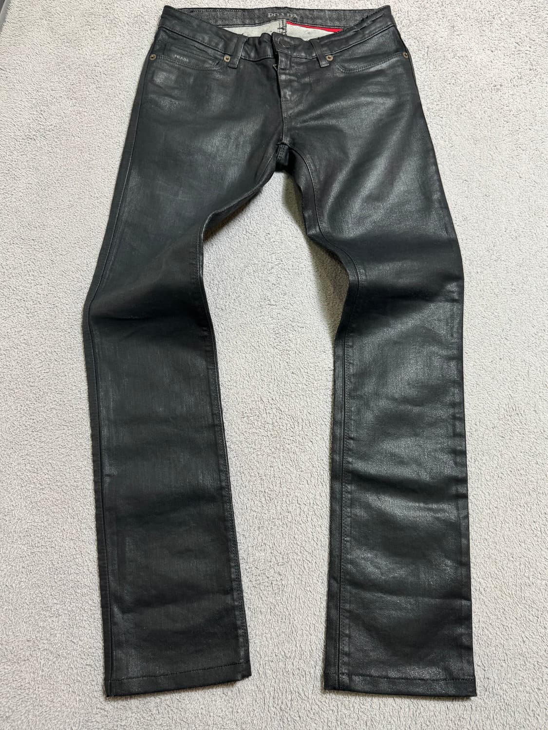 국내유일 PRADA 프라다 블랙진 코팅진 데님 팬츠 25-26 릭오웬  상품이미지8