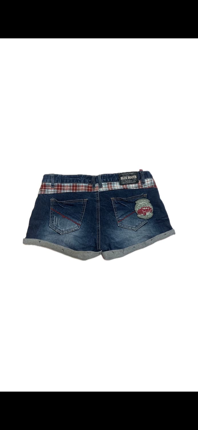 체크데님숏팬츠 상품이미지2