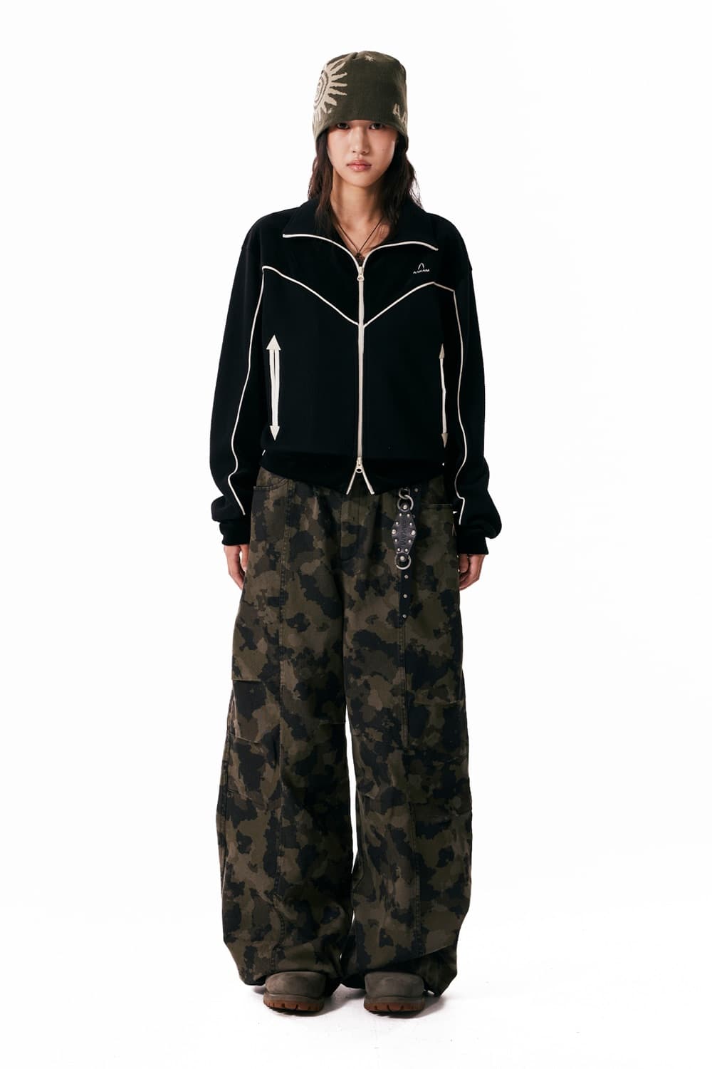 Aakam knee pin-tuck camouflage khaki 1 상품이미지2