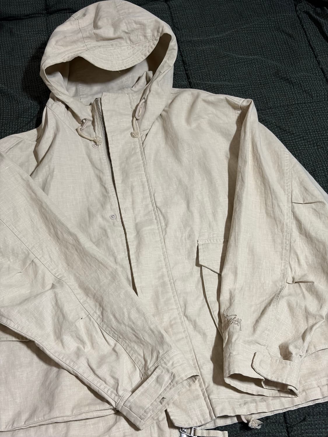 스투시 왁스드 린넨 숏파카 상품이미지1