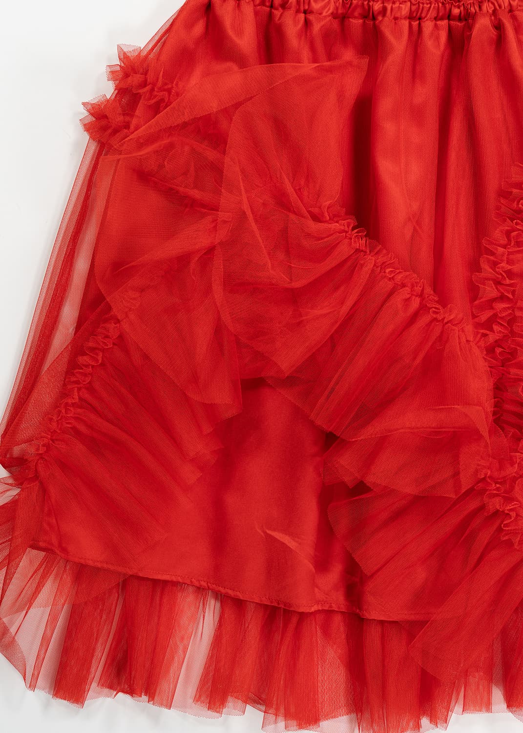 생긴스튜디오 밴딩 러플 샤스커트 레드 상품이미지4