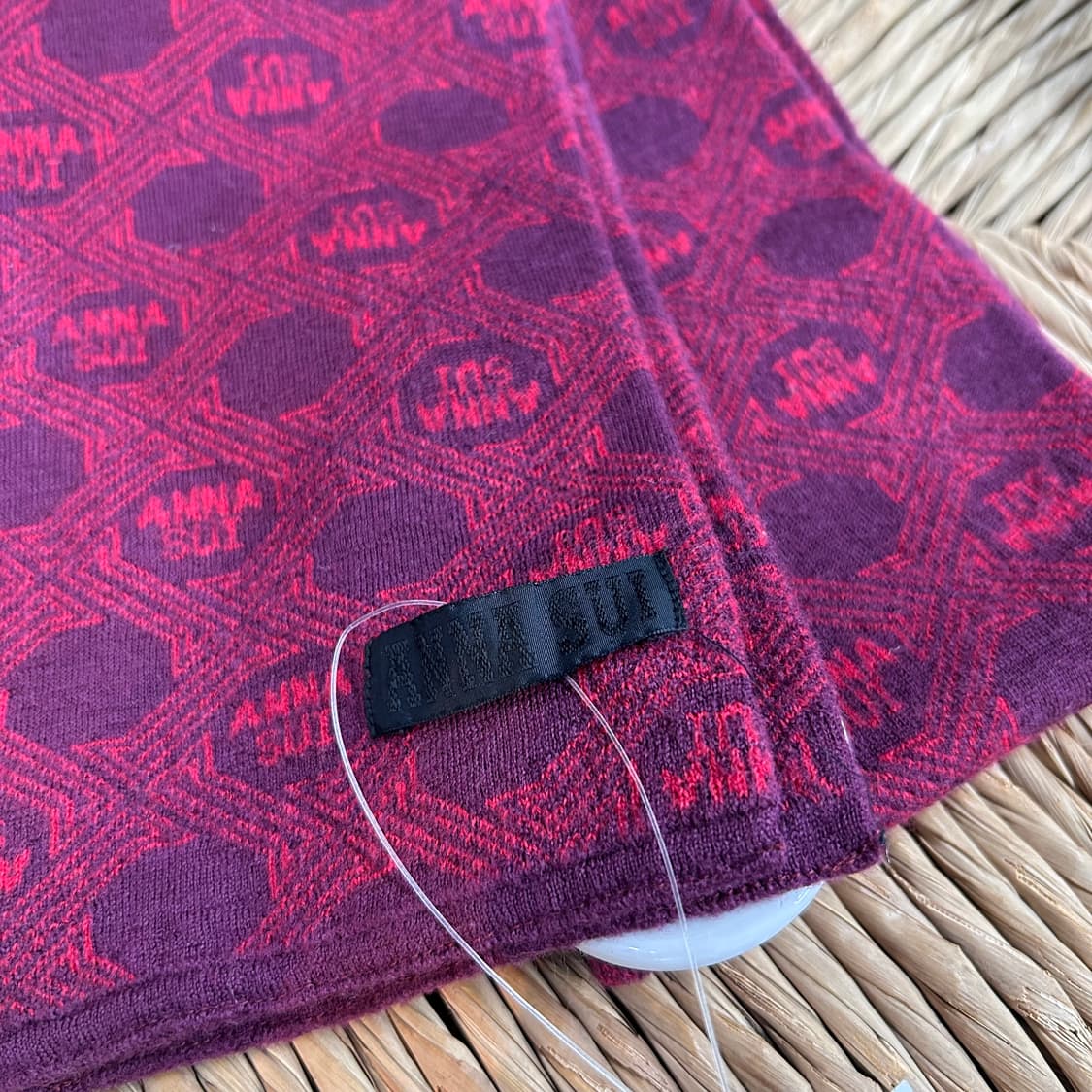 Anna Sui Purple Logo Knit Muffler 상품이미지3