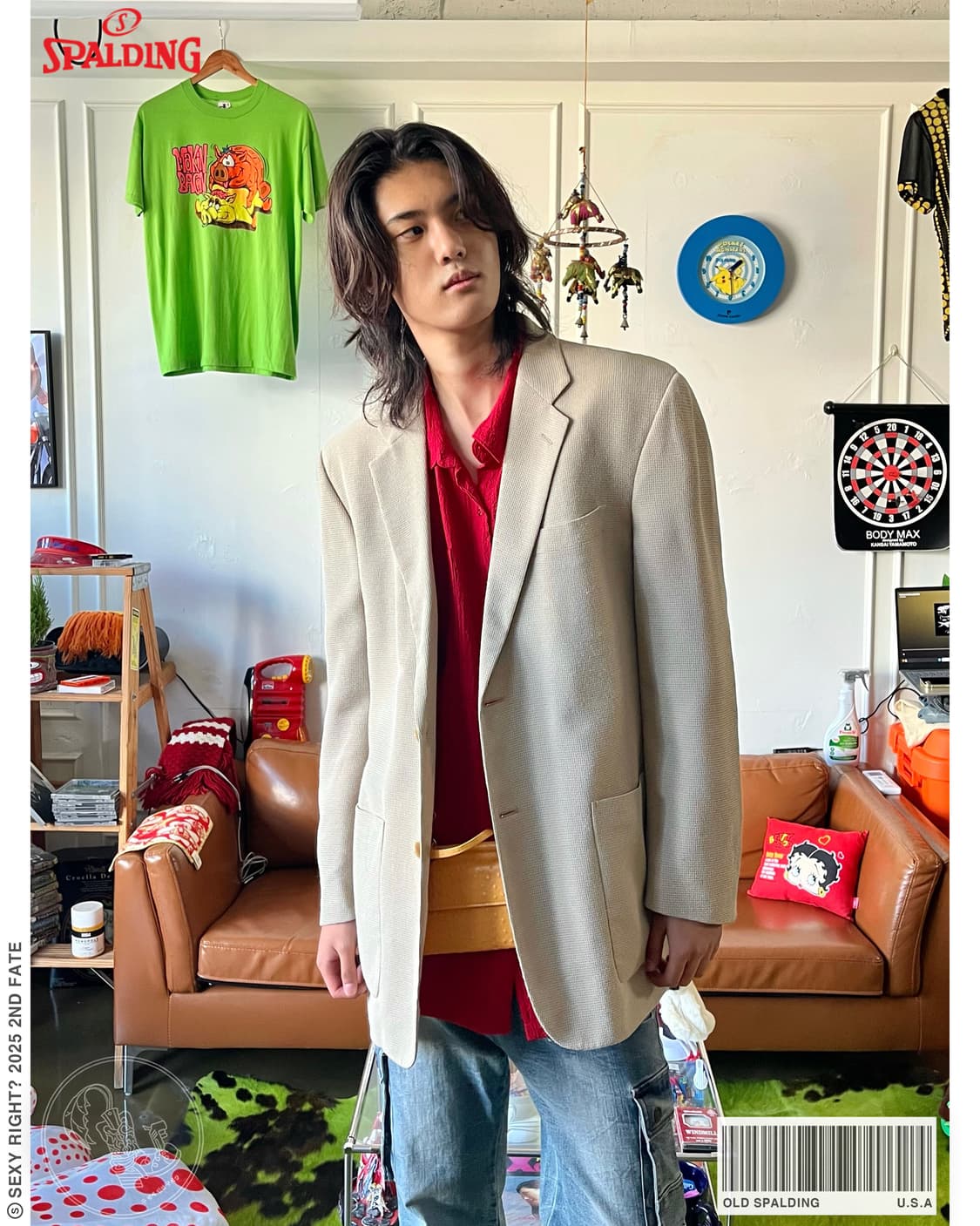 Old SPALDING Maxi-fit Blazer Jacket 상품이미지1