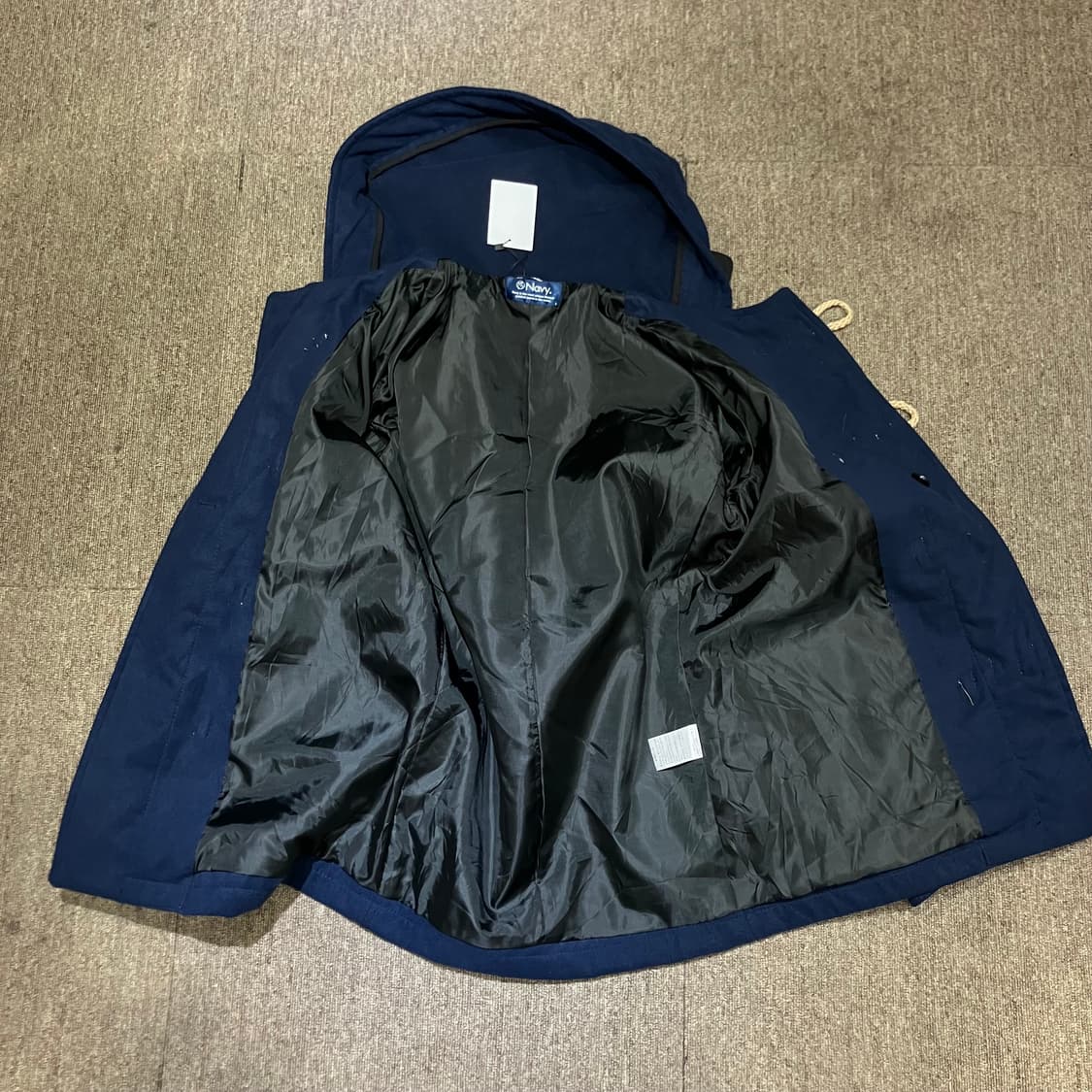 (L) 빈티지 네이비 후드 더플 코트 떡볶이 코트 상품이미지6