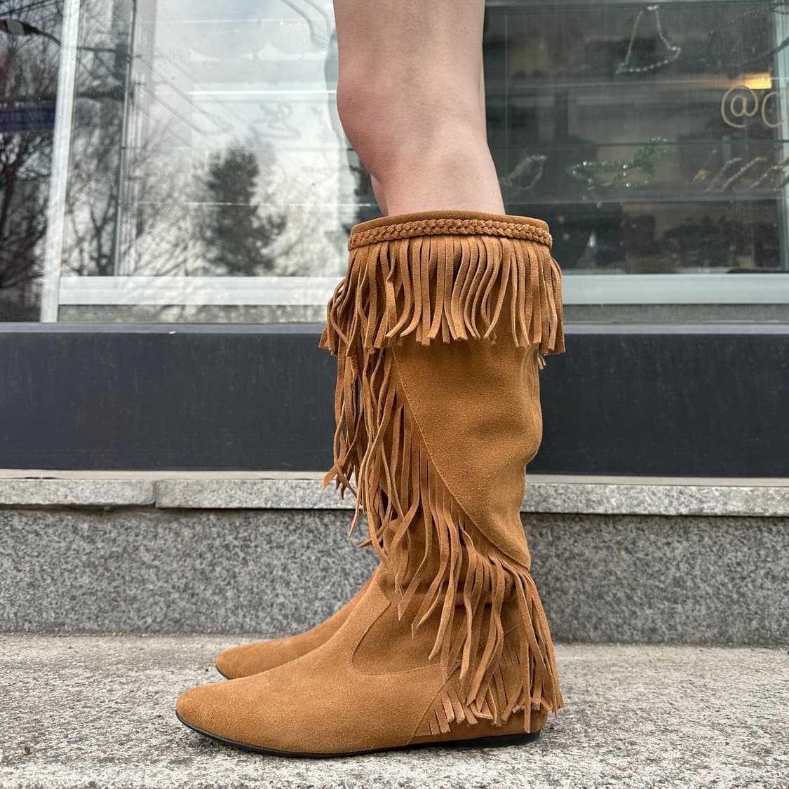 00s 샘 에델만 스웨이드 프린지 포인트 부츠 상품이미지9