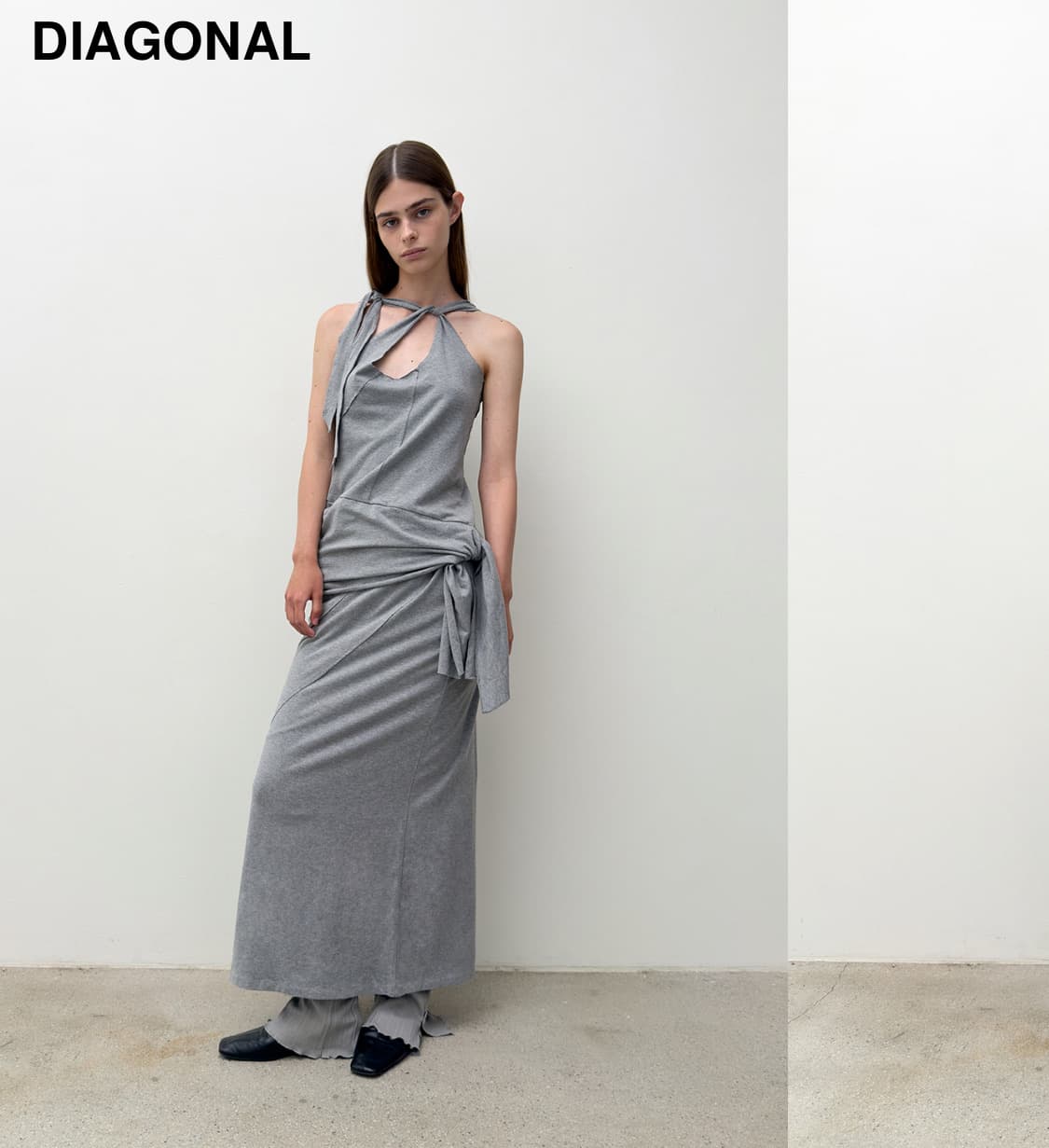 다이애그널 DOUBLE LAYERED LONG DRESS 상품이미지1