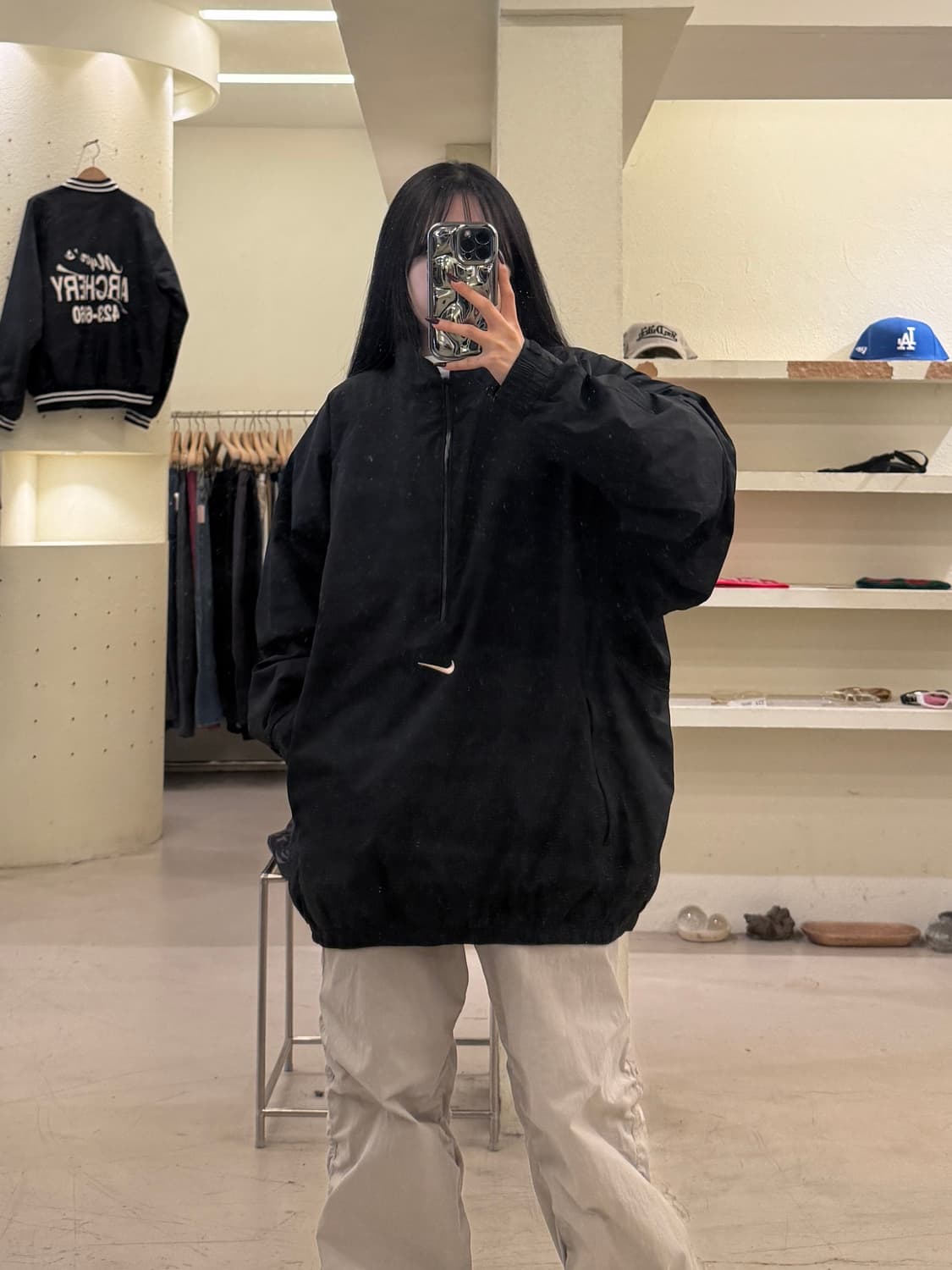 90s 나이키 스우시 하프집업 웜업 자켓 U1731 상품이미지1