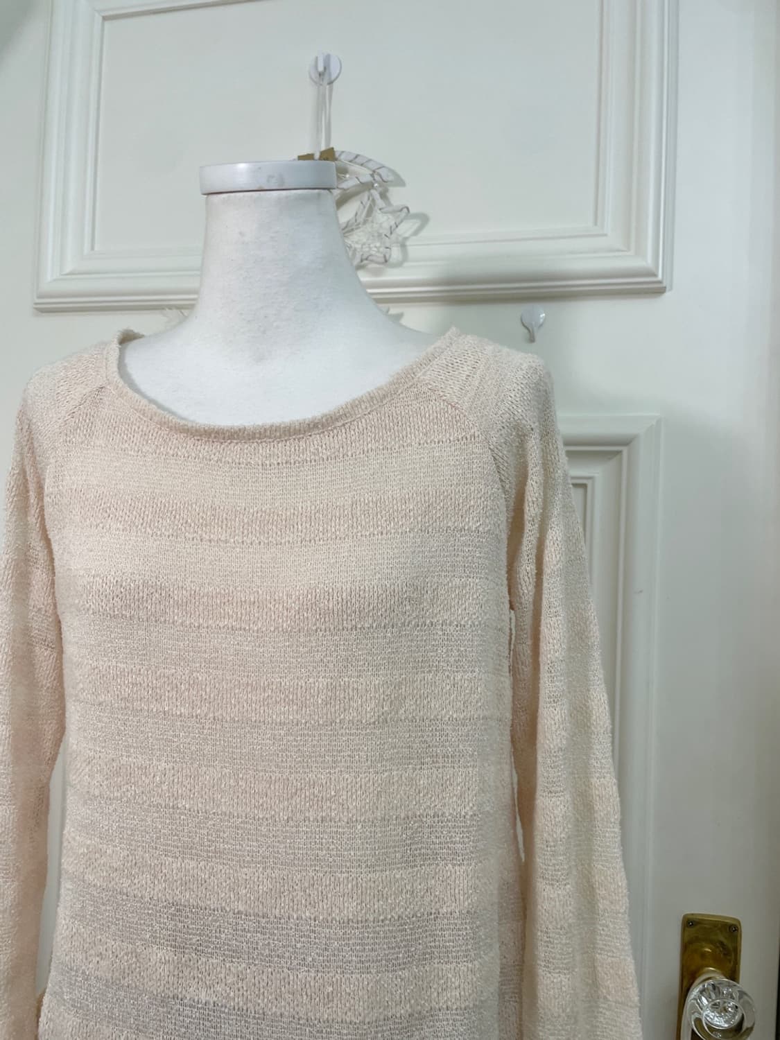 coral chiffon ruffle layered knit top 상품이미지5