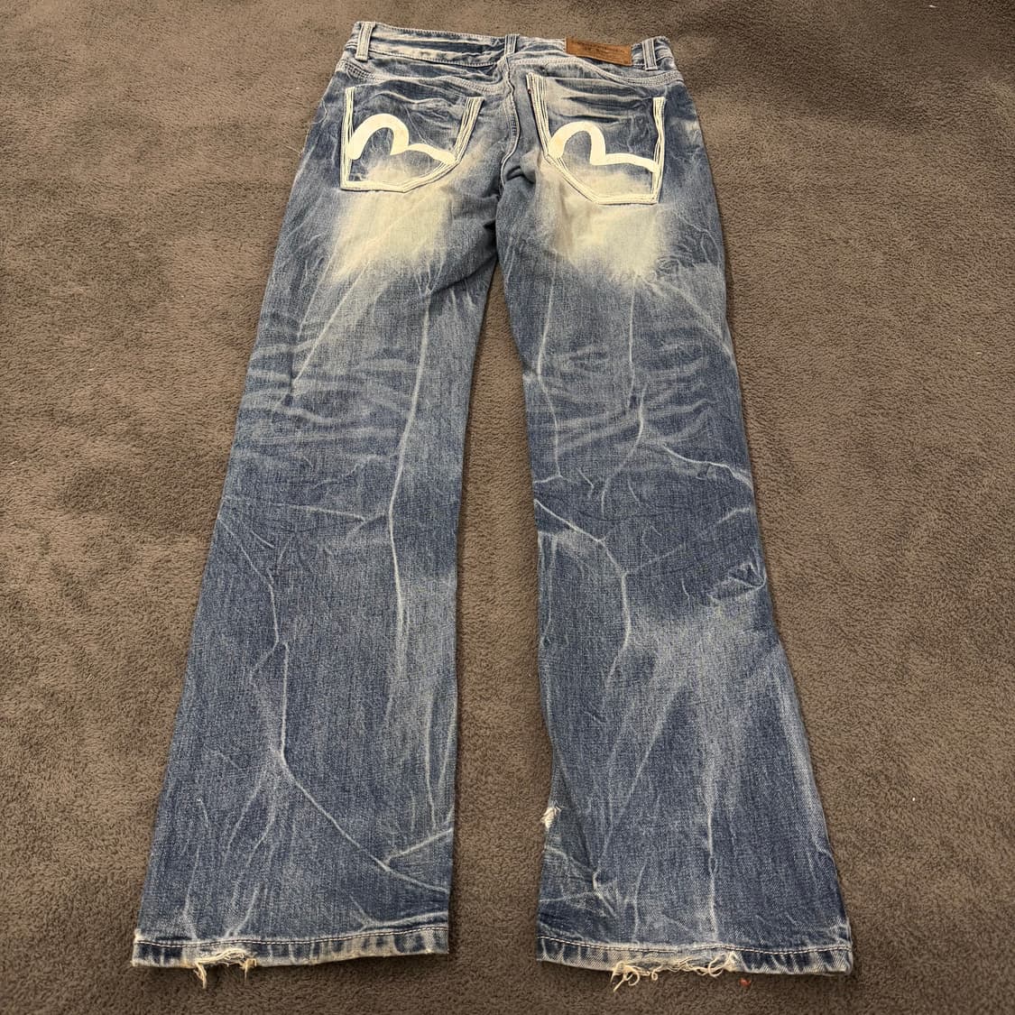 [정품/32] 에비수 락시크 펑크 워싱 데님 청바지 상품이미지3