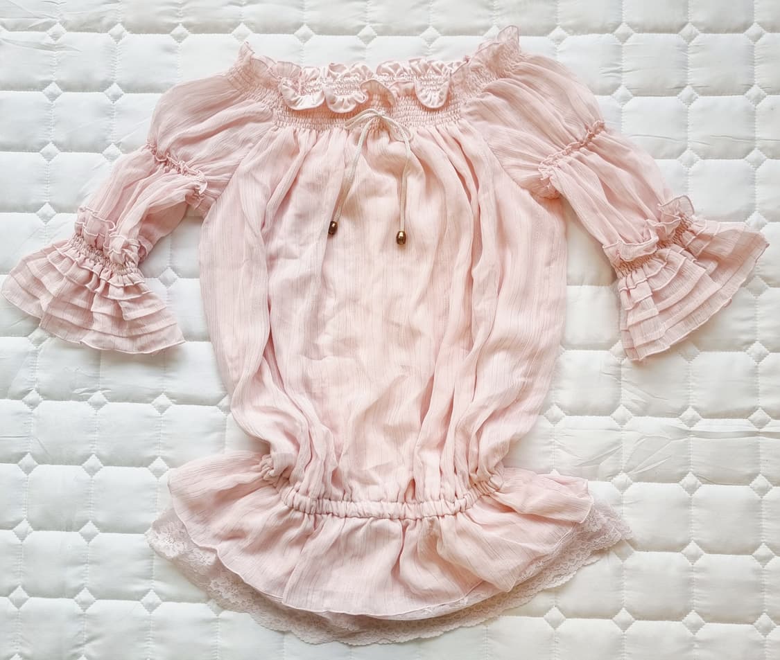 프릴 오프숄더 튜닉 상품이미지1