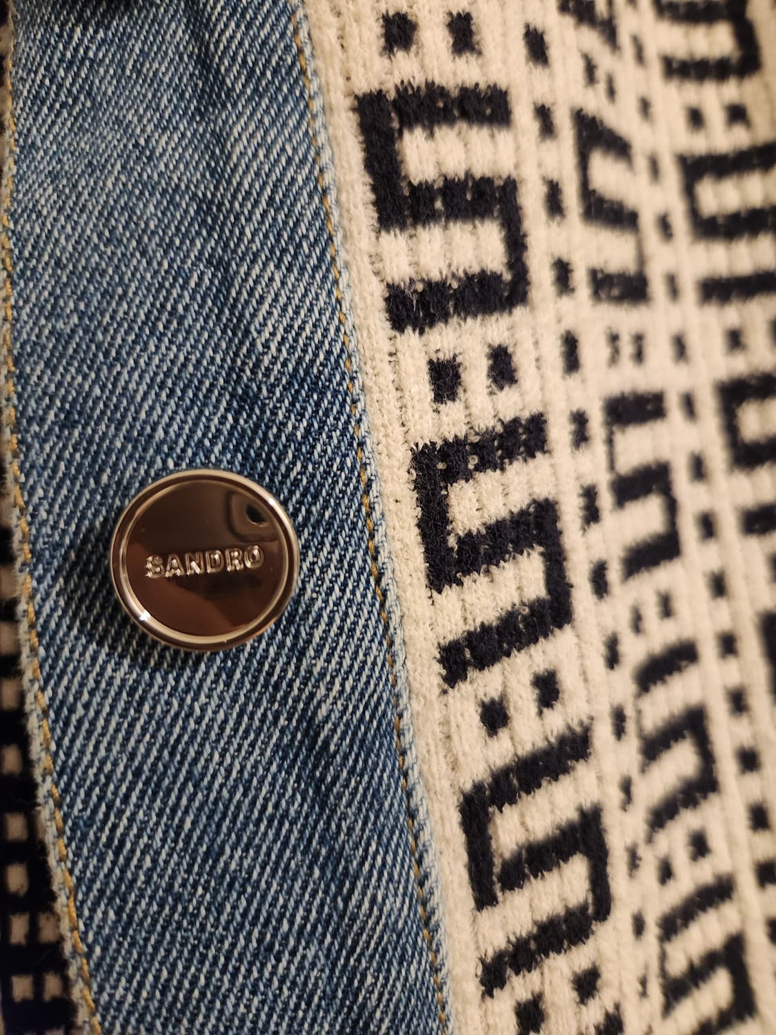 (정품)산드로 Sandro 데님 로고 자켓 상품이미지5