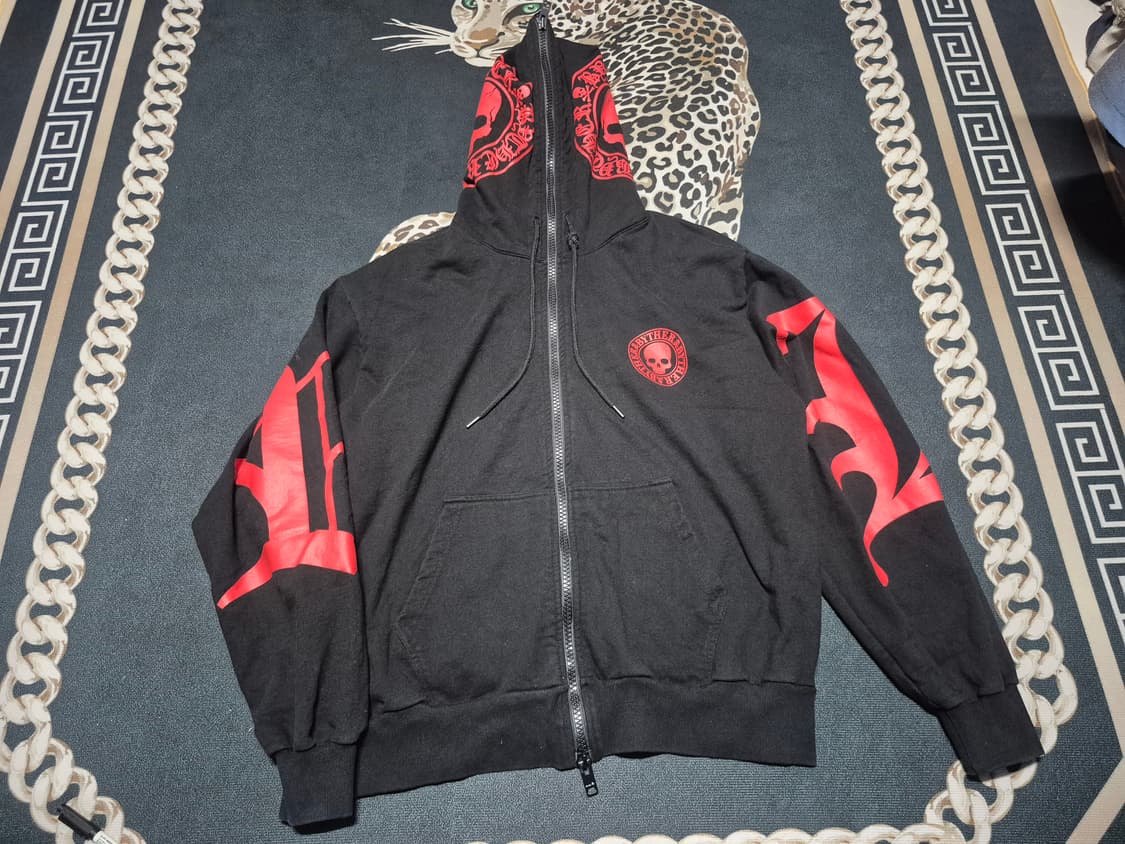 바이더알 풀 집 스컬 프린팅 후드집업 F 상품이미지1