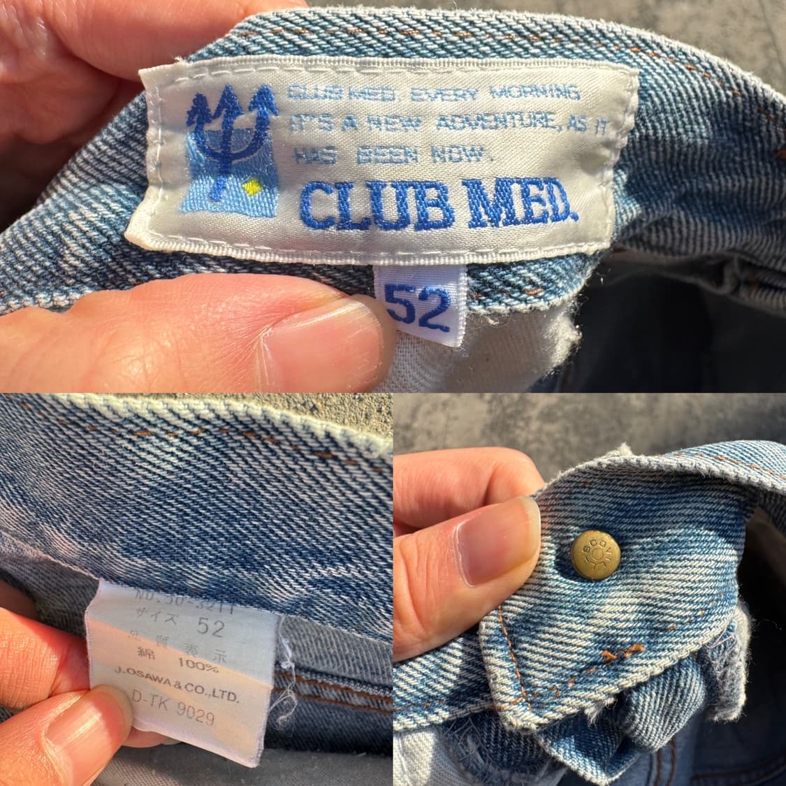 90s Club Med USA 로고 데님 팬츠 상품이미지10