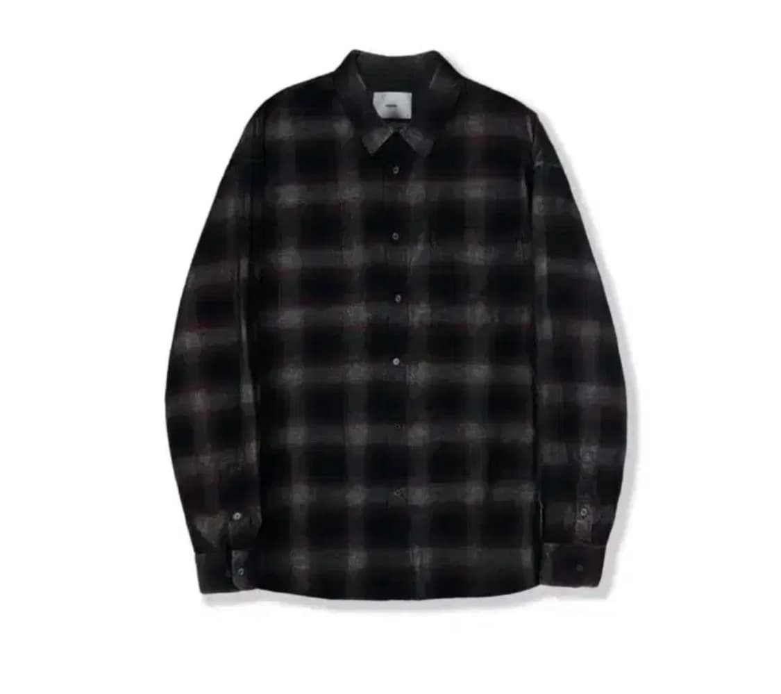 퍼렌 릴렉스드 셔츠 코듀로이 체크 블랙 레드 3 상품이미지1