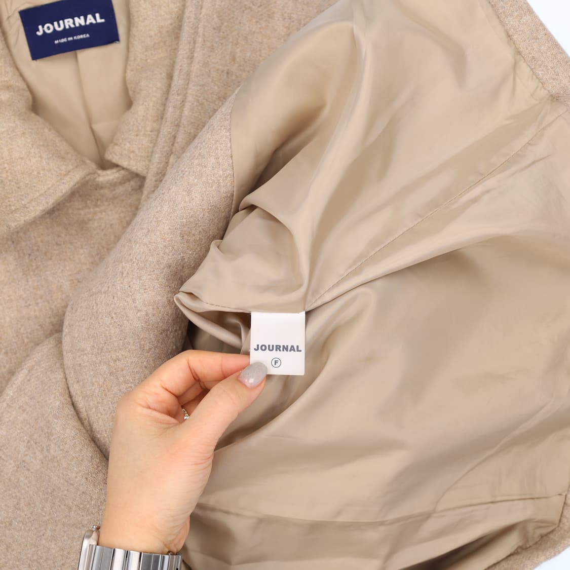 [실측확인] JOURNAL 저널 베이지 코트 자켓 1208J1 상품이미지6