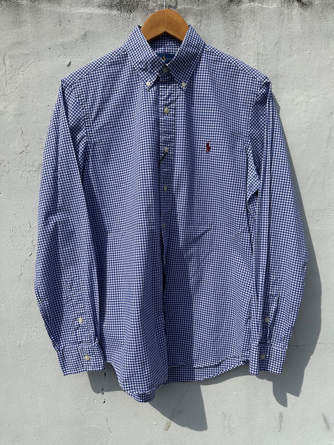 [M] 폴로 랄프로렌 블루 깅엄체크 포플린 셔츠 상품이미지1