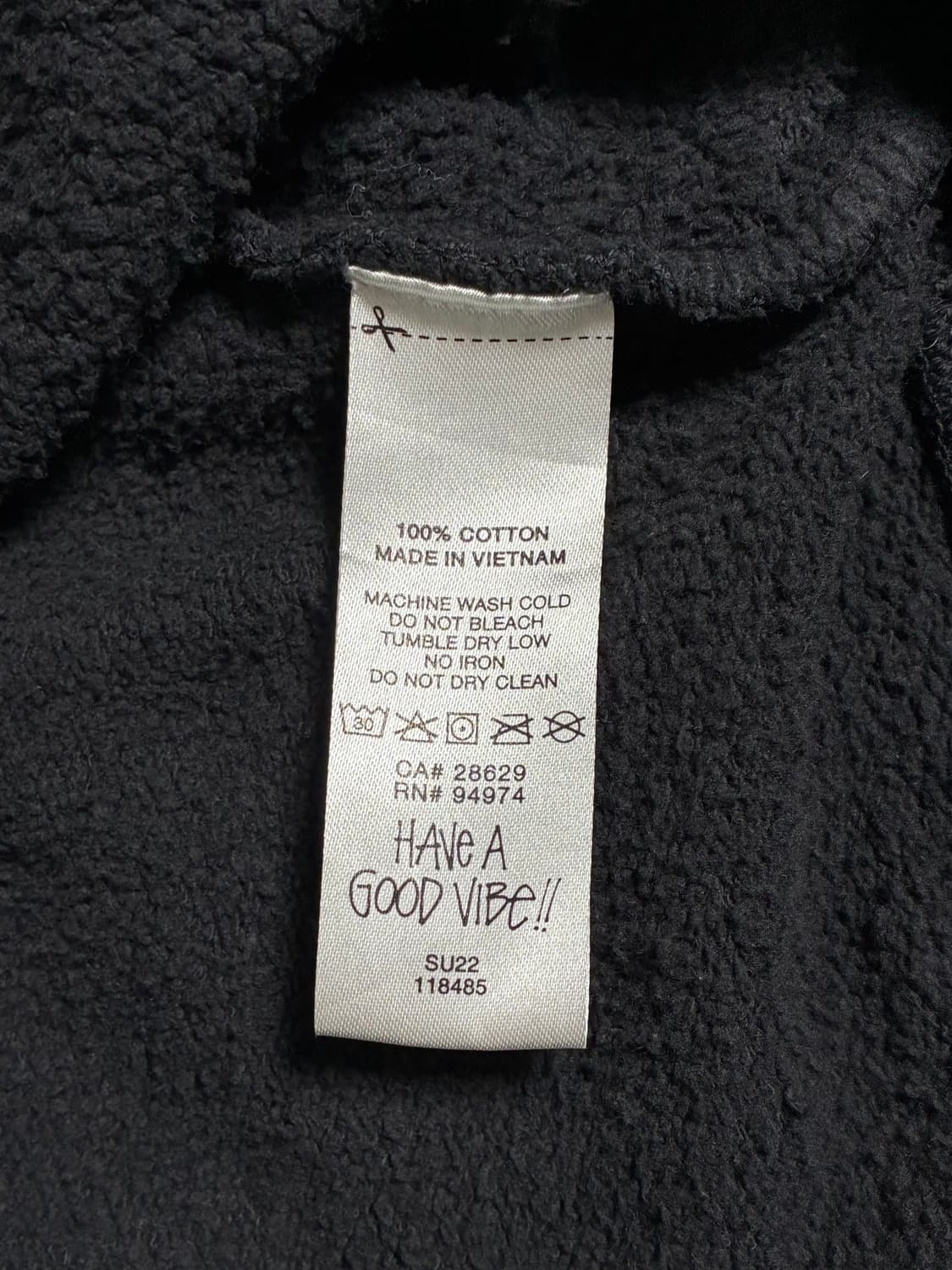 스투시 다이드 후드 블랙 상품이미지4