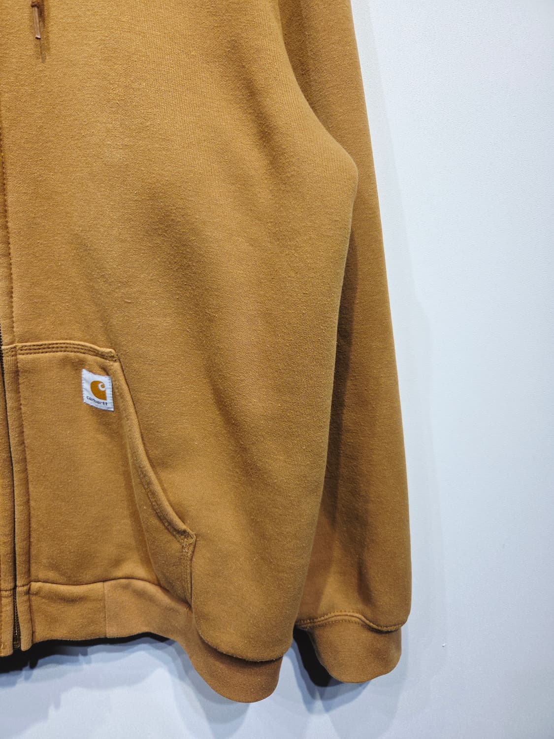 칼하트 레인 디펜더 써멀 후드 집업 브라운 상품이미지5