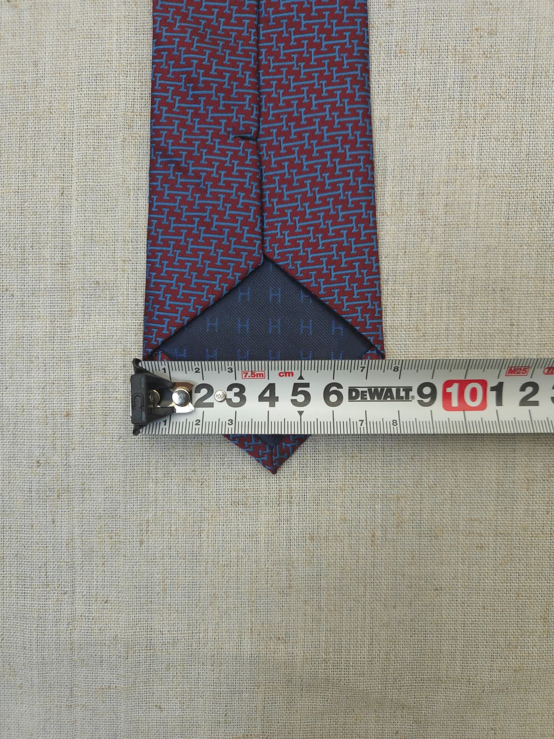 에르메스 H 로고 넥타이 버건디/블루 상품이미지7