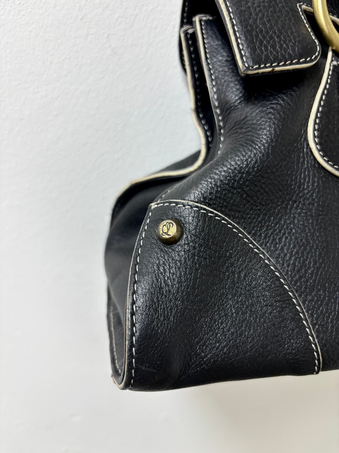 “Vintage” Y2K Mood Black Leather Bag 상품이미지3