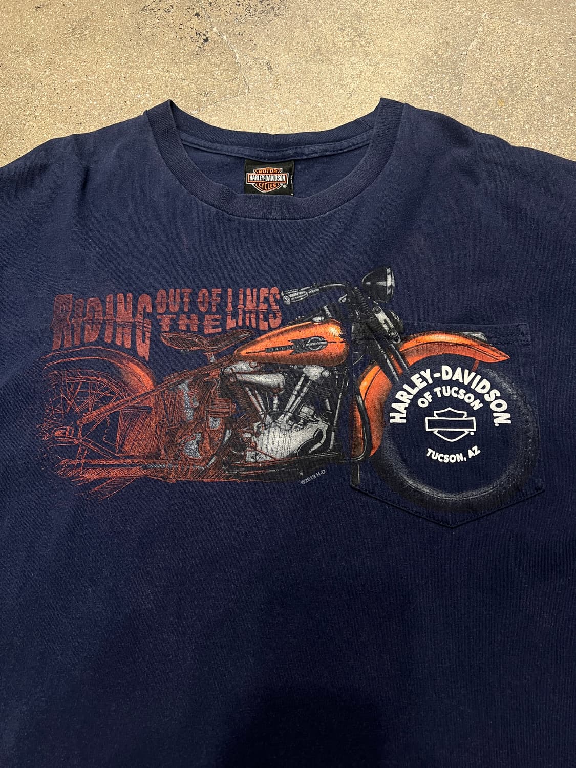 2019 할리데이비슨 빈티지 포켓 티셔츠 상품이미지2