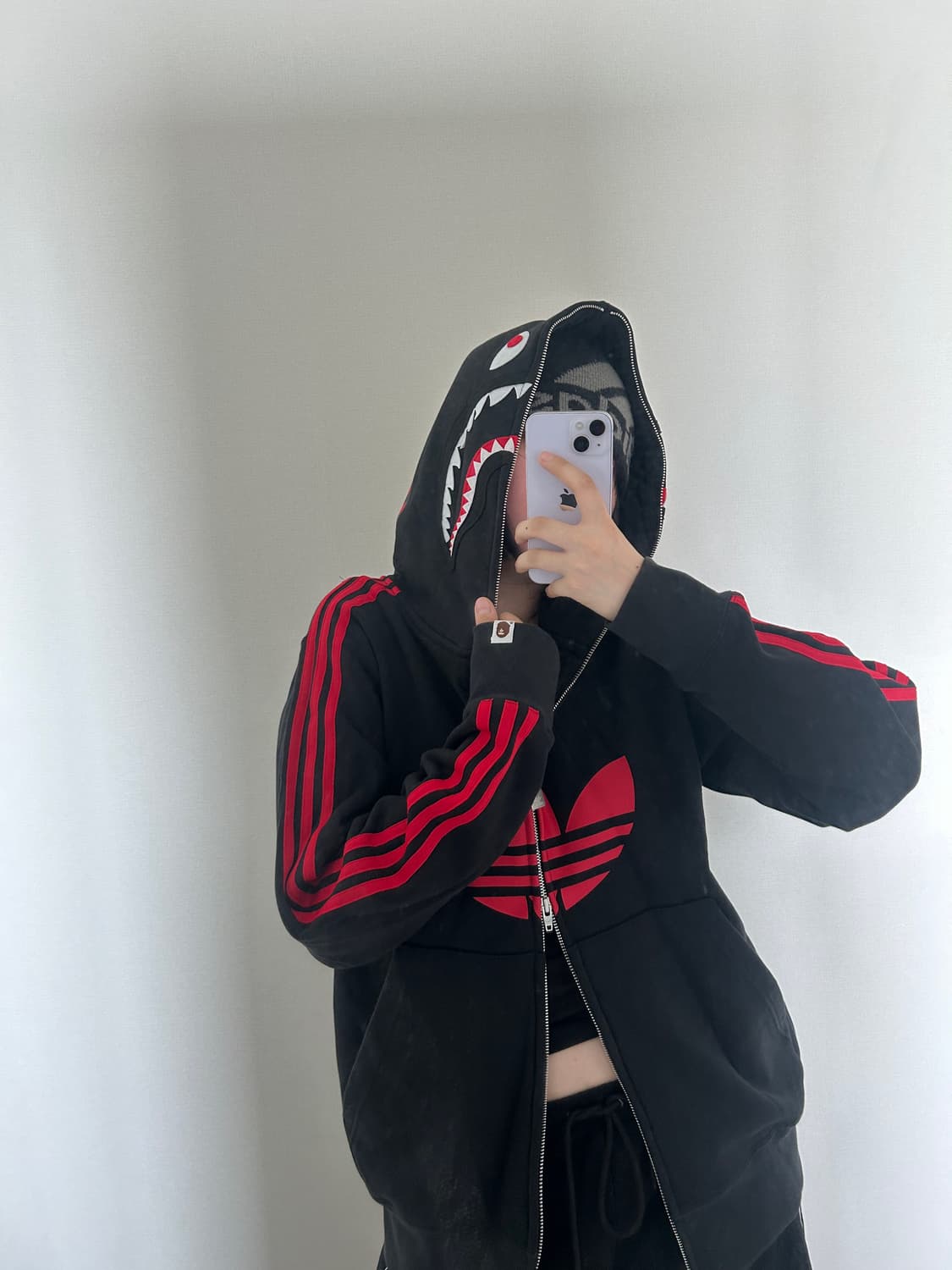 새상품 Adidas X bape 아디다스 베이프 얼티밋 샤크 후드 XL 상품이미지1