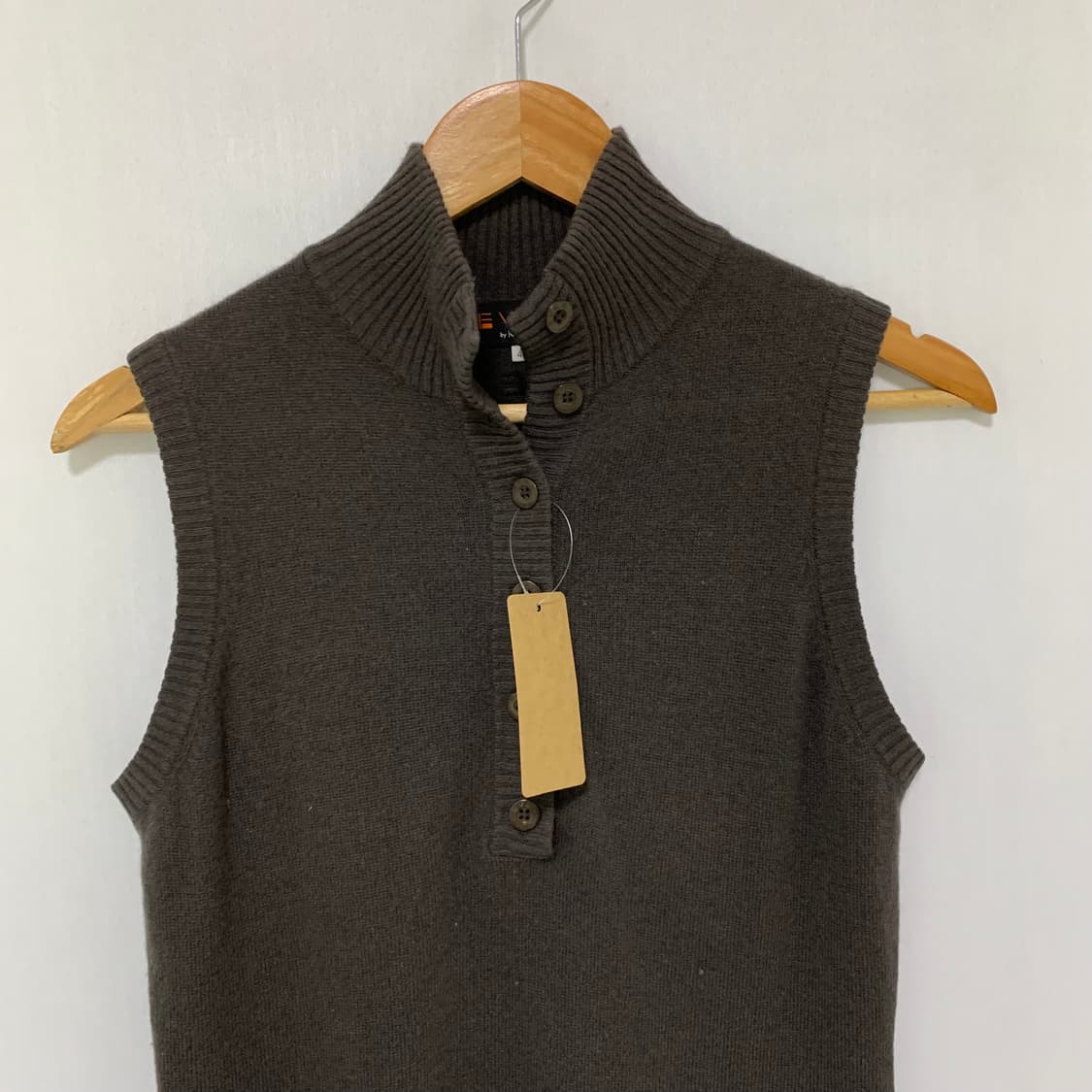 빈티지 캐시미어 100% 하이넥 반목 니트 조끼 베스트 크리지아 상품이미지7