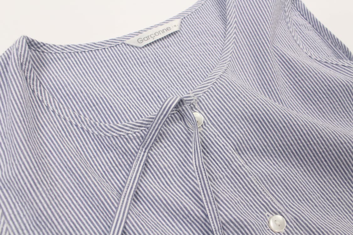 GARCONNE Stripe Sleeveless Ribbon Blouse 상품이미지5
