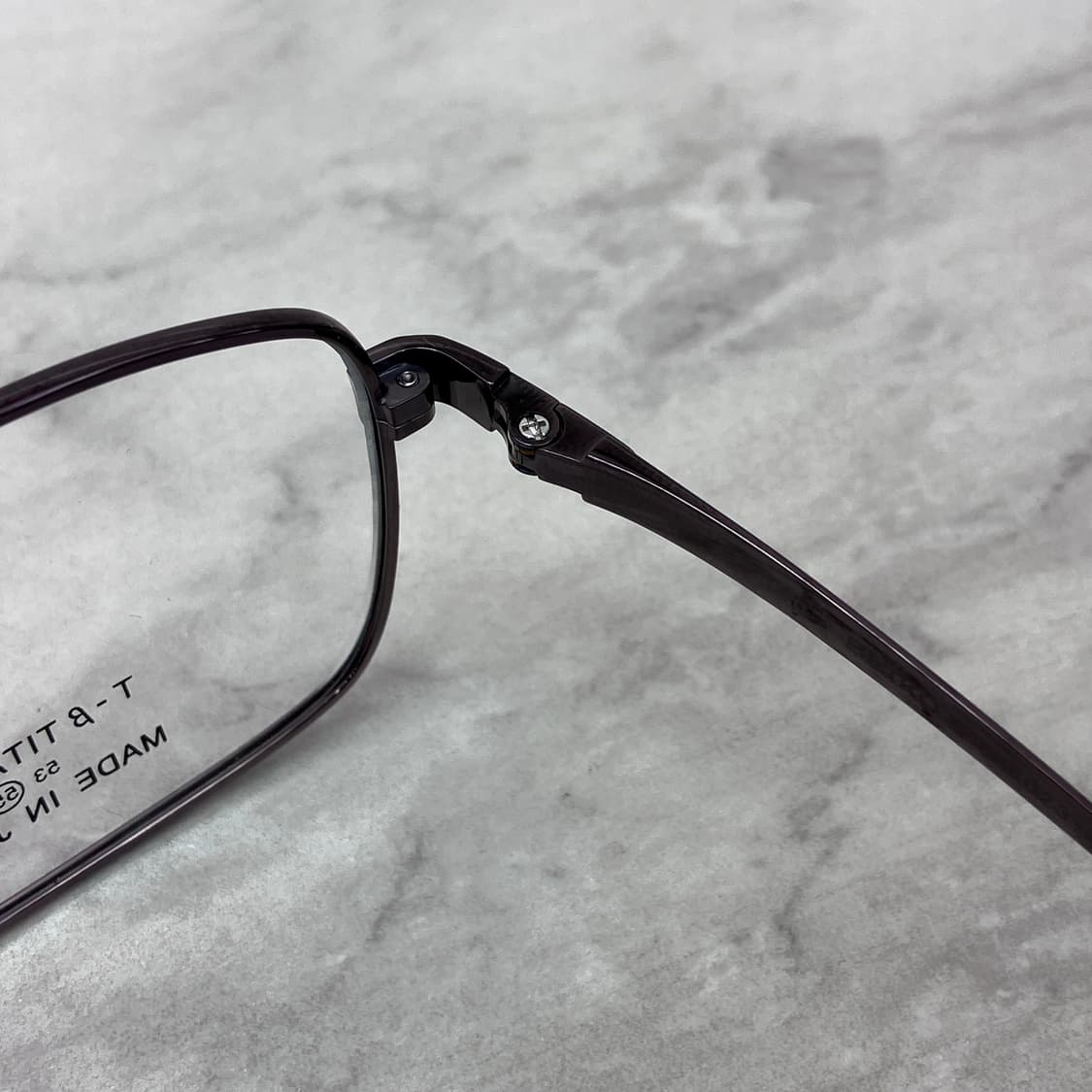 C86 세이코 SEIKO 빈티지 건메탈 스퀘어 B-Titan 메탈테 안경 상품이미지3