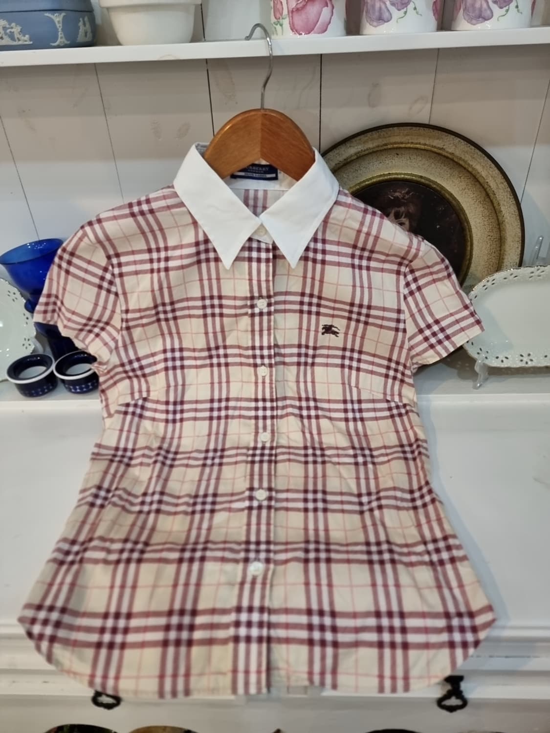 버버리 블루라벨(Burberry Blue Label) 체크 반팔셔츠 상품이미지4