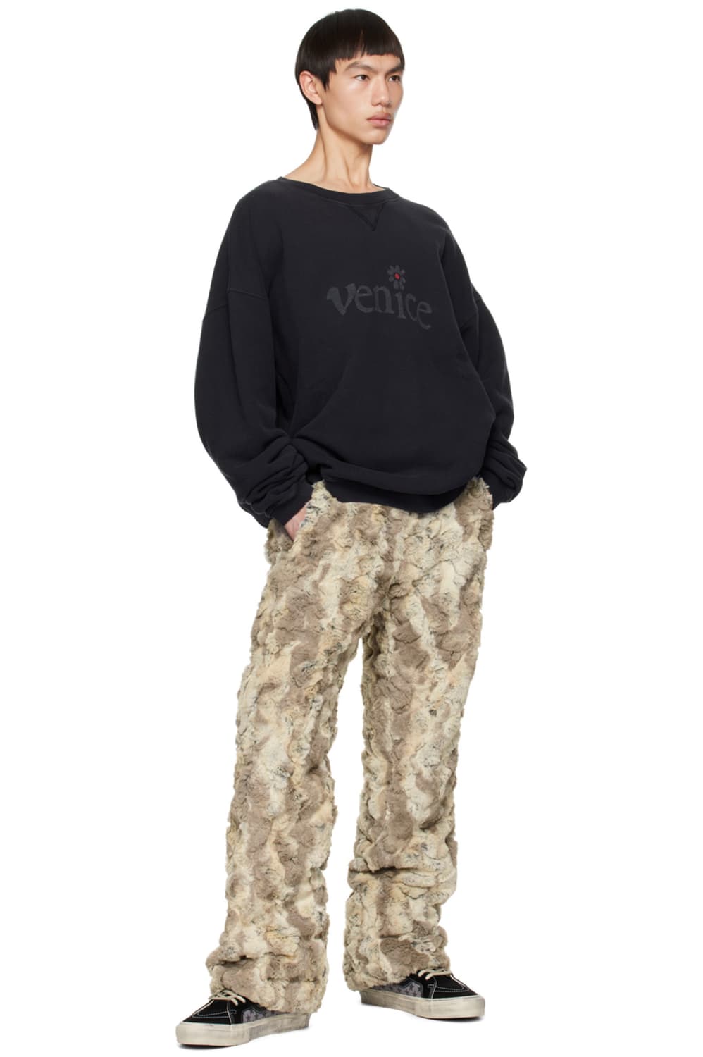 [M,L,XL]이알엘 ERL 베니스 맨투맨/블랙 상품이미지4