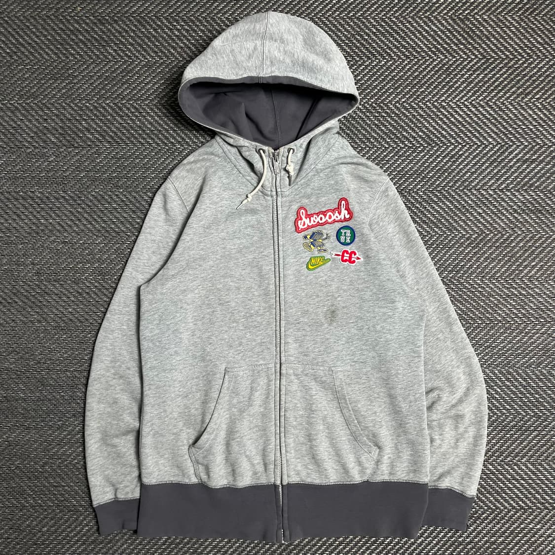 나이키 와펜 패치워크 그레이 후드집업y 5180 상품이미지2