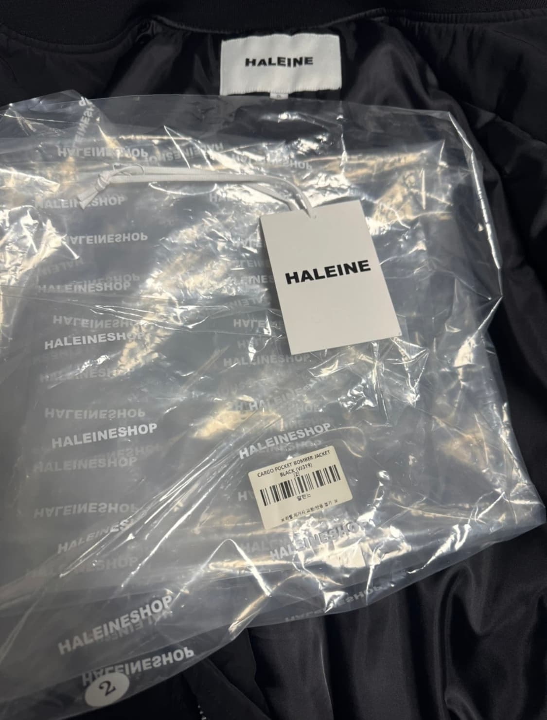 [2] 알렌느 카고 포켓 봄버 자켓 마원 블랙 상품이미지5