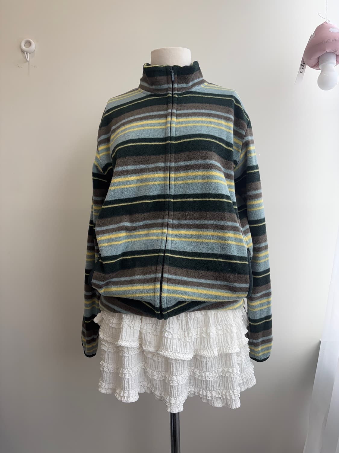 uniqlo 레몬그라스 스트라이츠 플리스 점퍼 상품이미지8