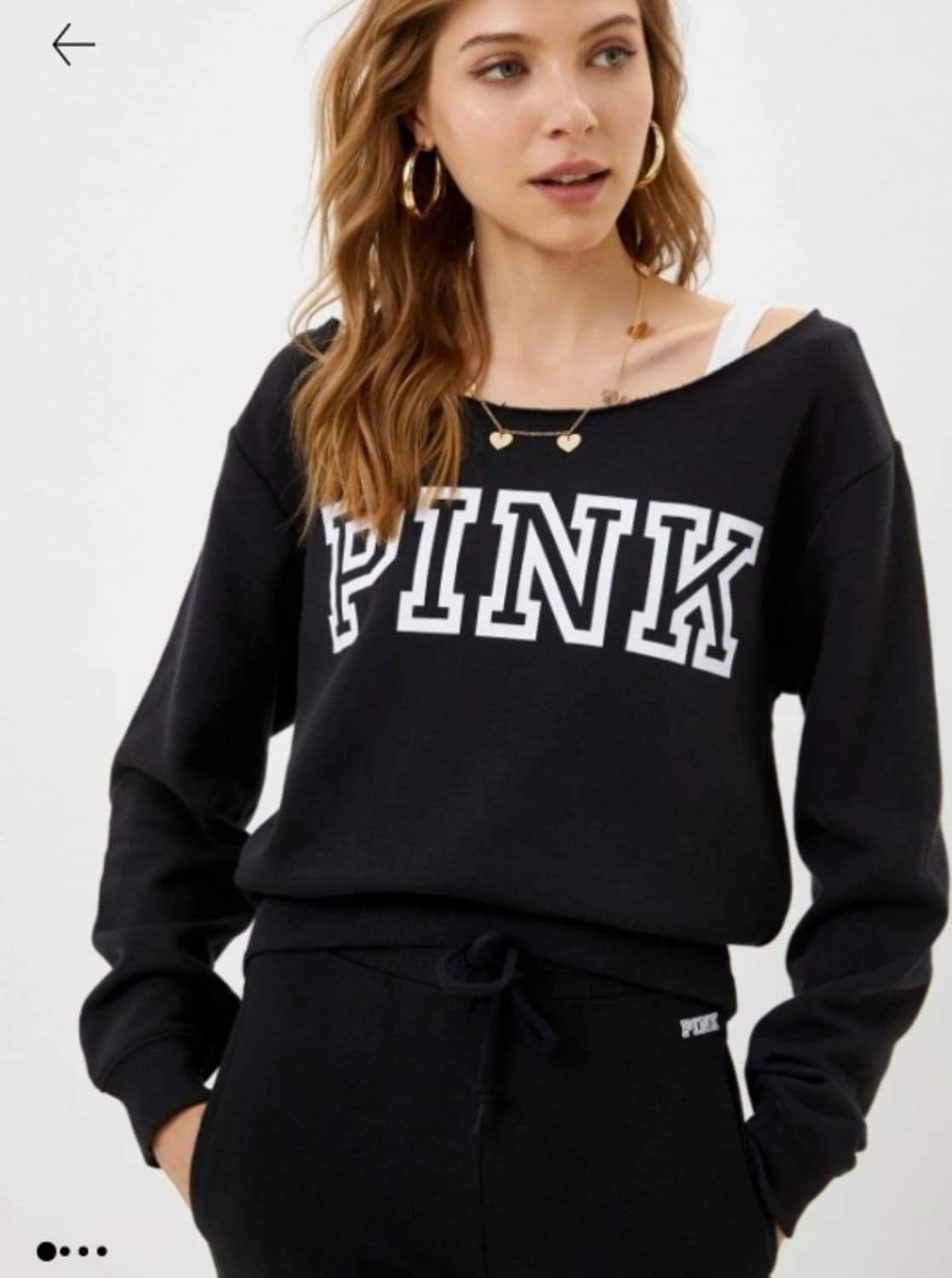 빅토리아 시크릿 핑크 검정 맨투맨 XS 상품이미지1