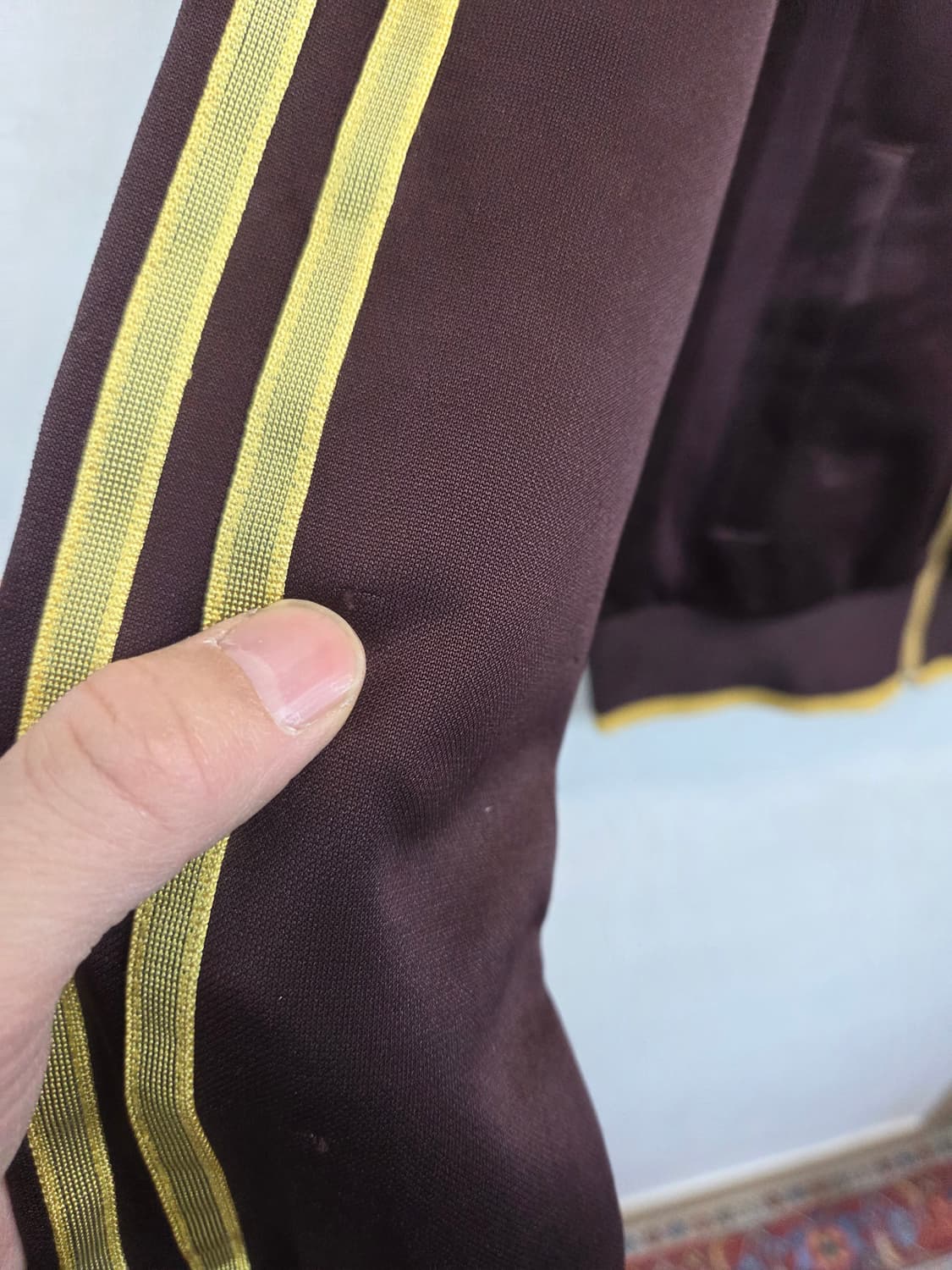 아디다스 올드스쿨 일본판 트랙탑 져지 브라운옐로우 m 상품이미지7