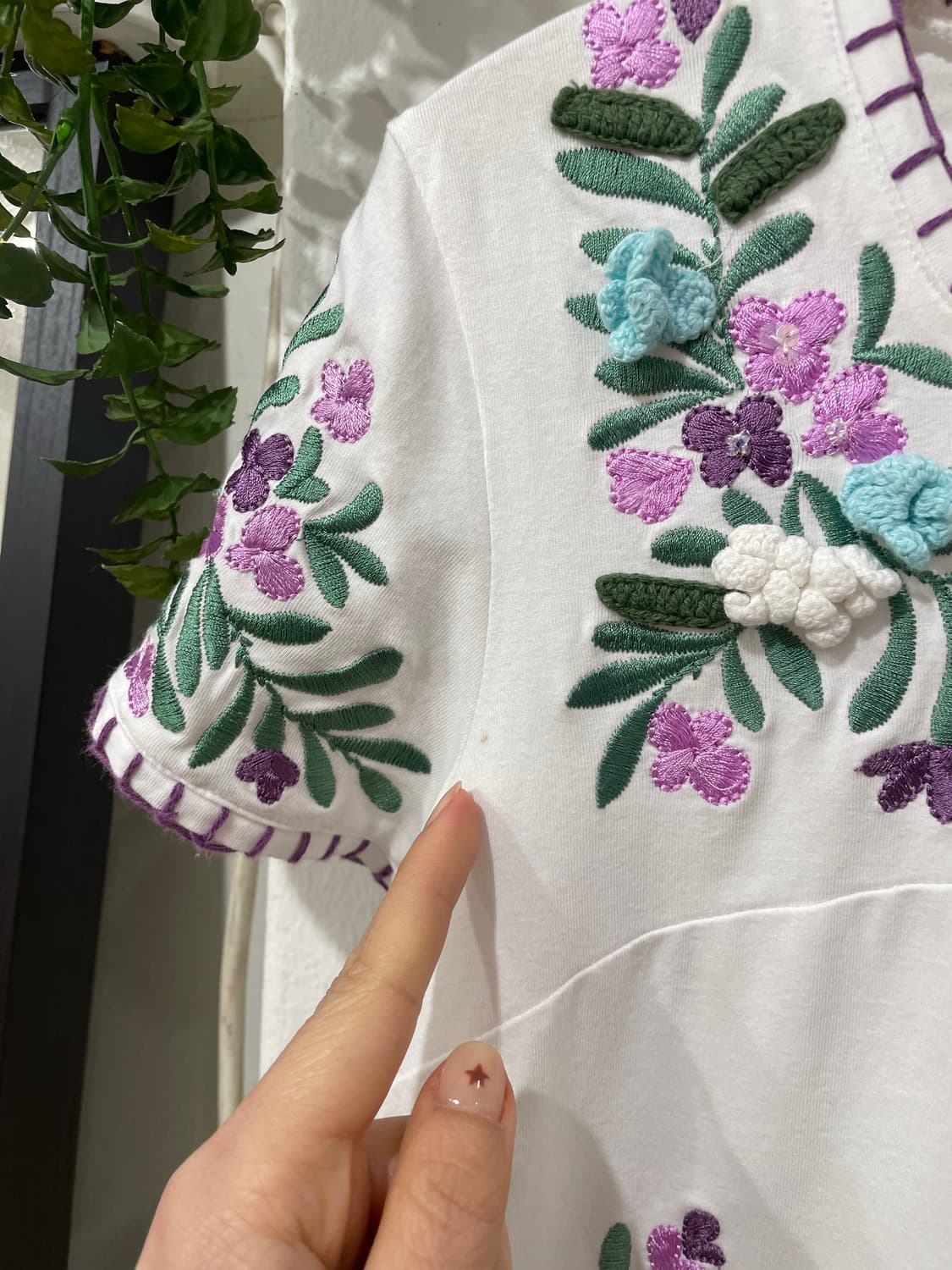 Soft Hana Embroidery T-shirt 상품이미지8