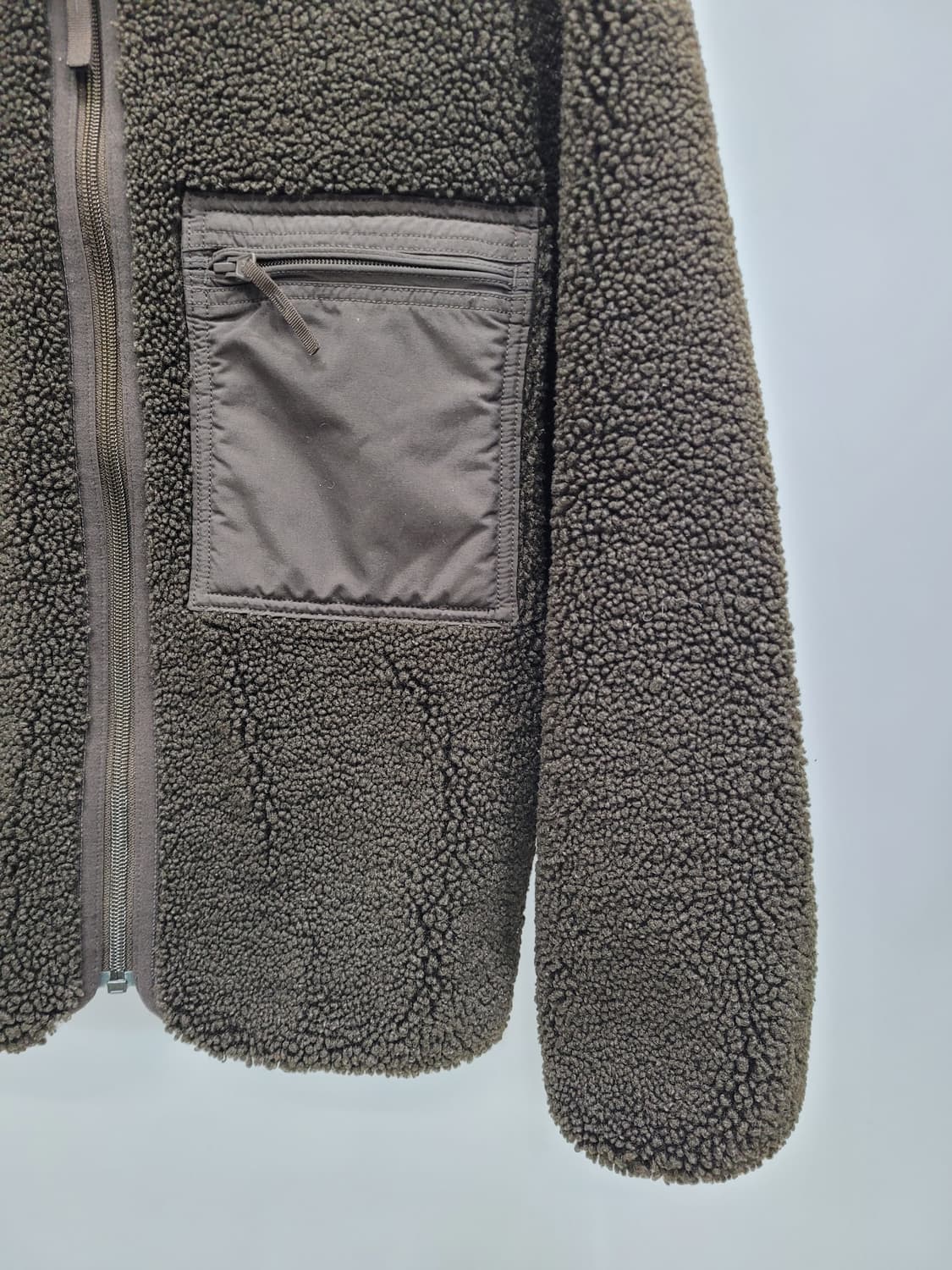 유니클로 U 리버서블 플리스 자켓 뽀글이 점퍼 / 남 S 브라운
 상품이미지5