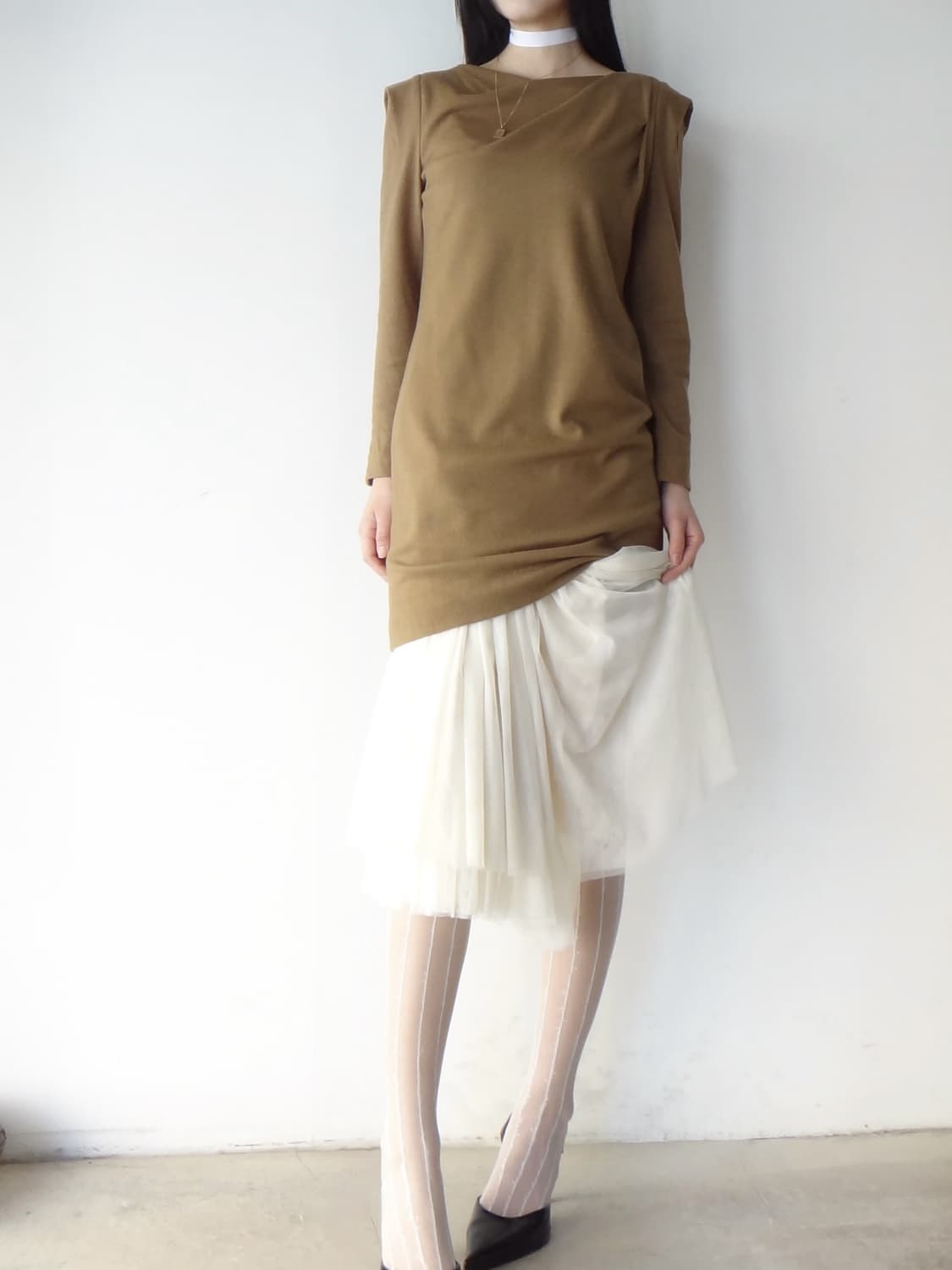 TIME shoulder drape top & ops  상품이미지6