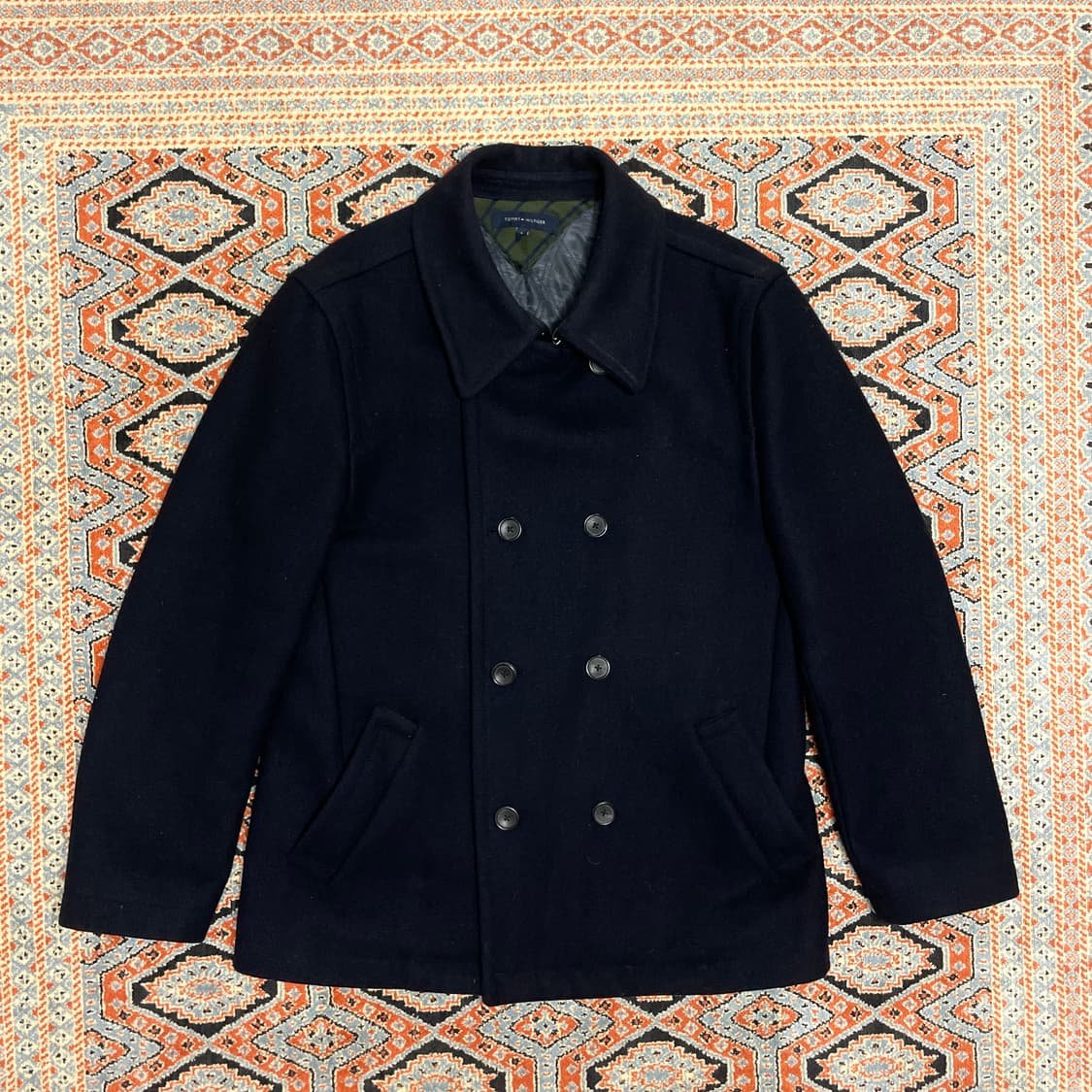 타미힐피거 네이비 울 피코트 남성L  상품이미지1