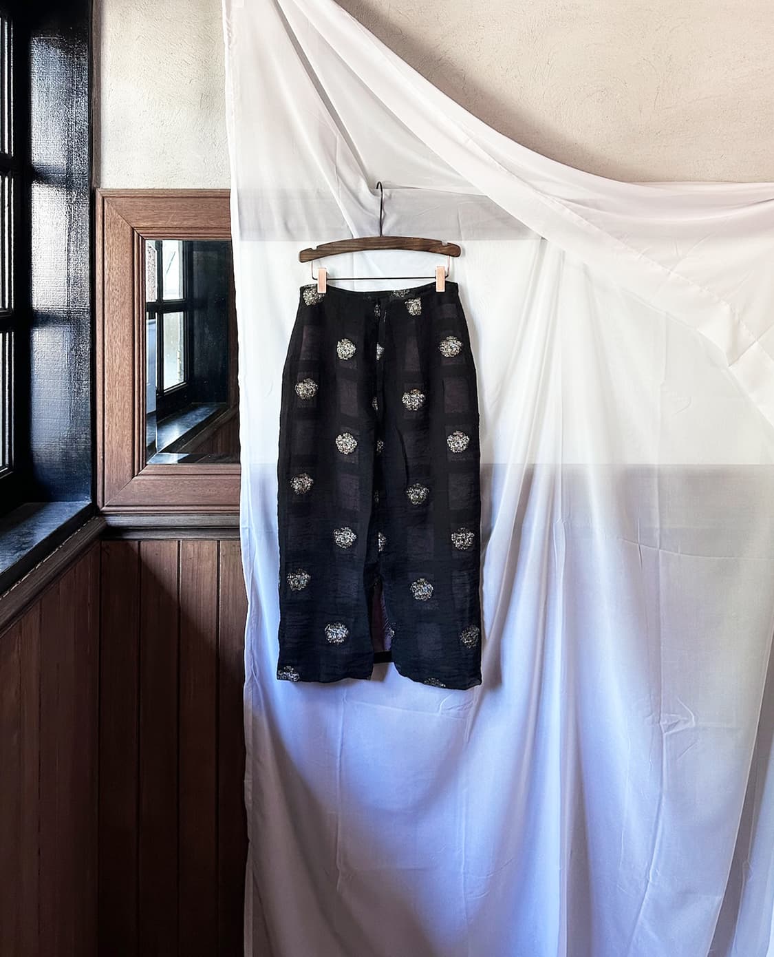 NEEDLES sheer jacquard dot layered skirt 상품이미지5