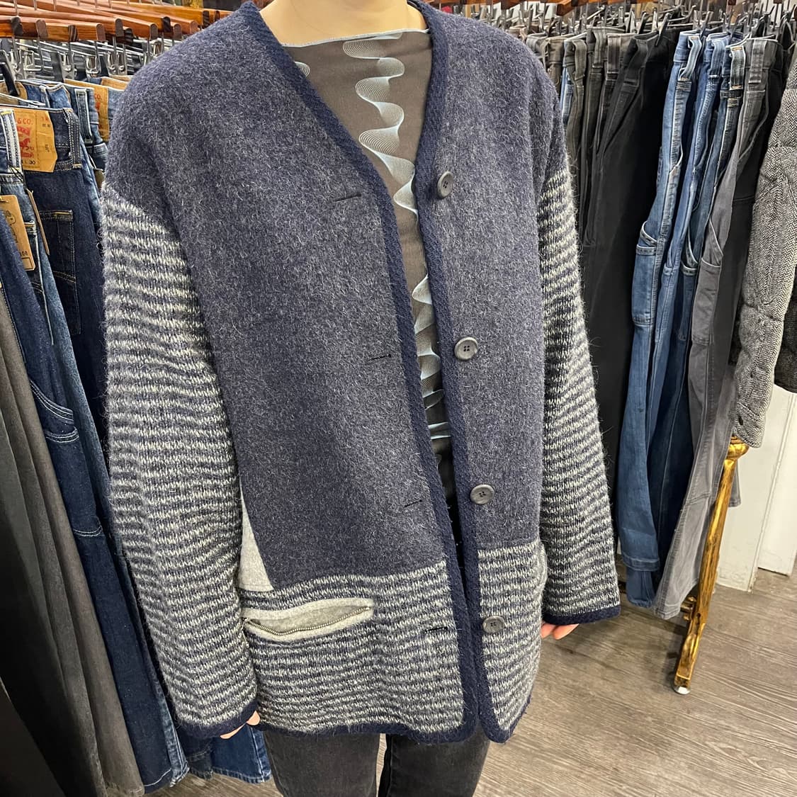 USA vintage cardigan 상품이미지4