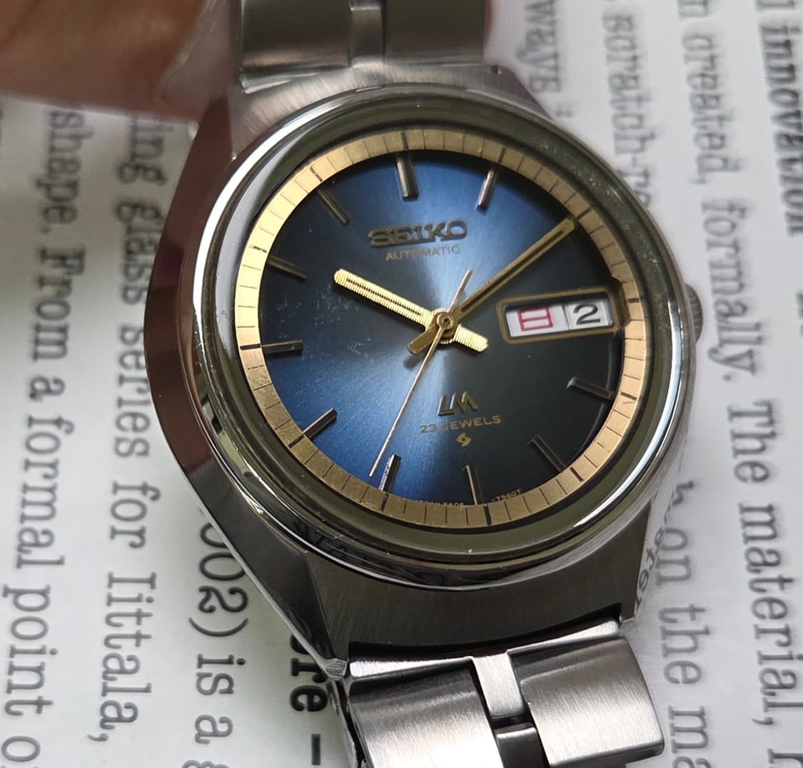 레어] 빈티지 세이코 LM로드매틱 순정 블루그라데이션 한자 데이데이트 상품이미지9