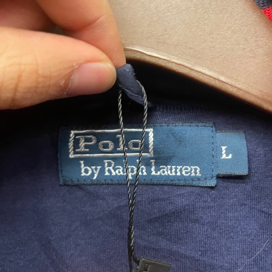 90s 폴로 랄프로렌 레터링 후드 내장 페리 자켓 블루종 스윙탑 N294 상품이미지8