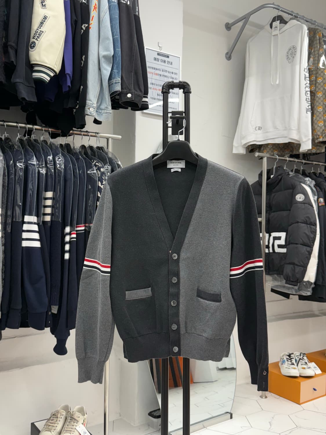 [4] 톰브라운 암밴드 펀믹스 밀라노스티치 가디건 상품이미지1