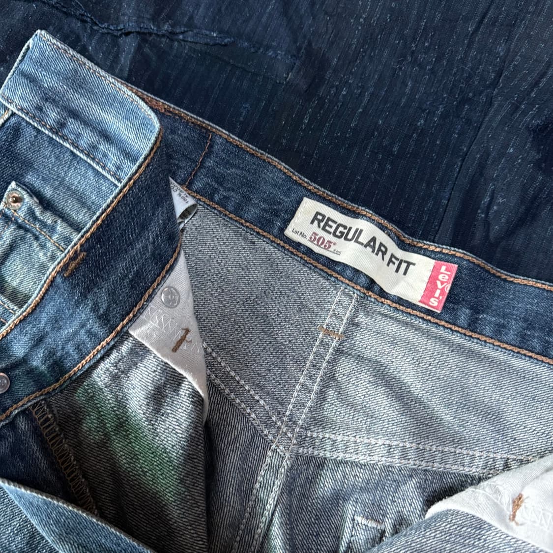 리바이스 505 레귤러핏 데님 팬츠 33 상품이미지4