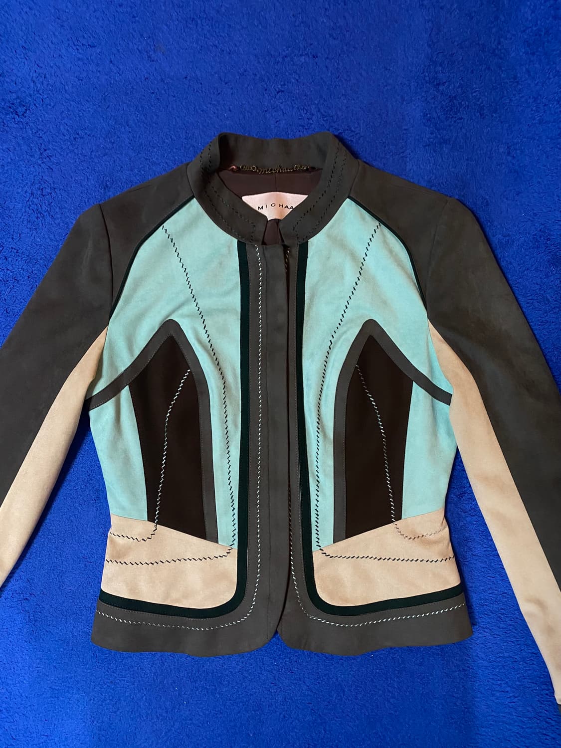 Michaa 미샤 컬러 블록 스웨이드 웨스턴 자켓 상품이미지2